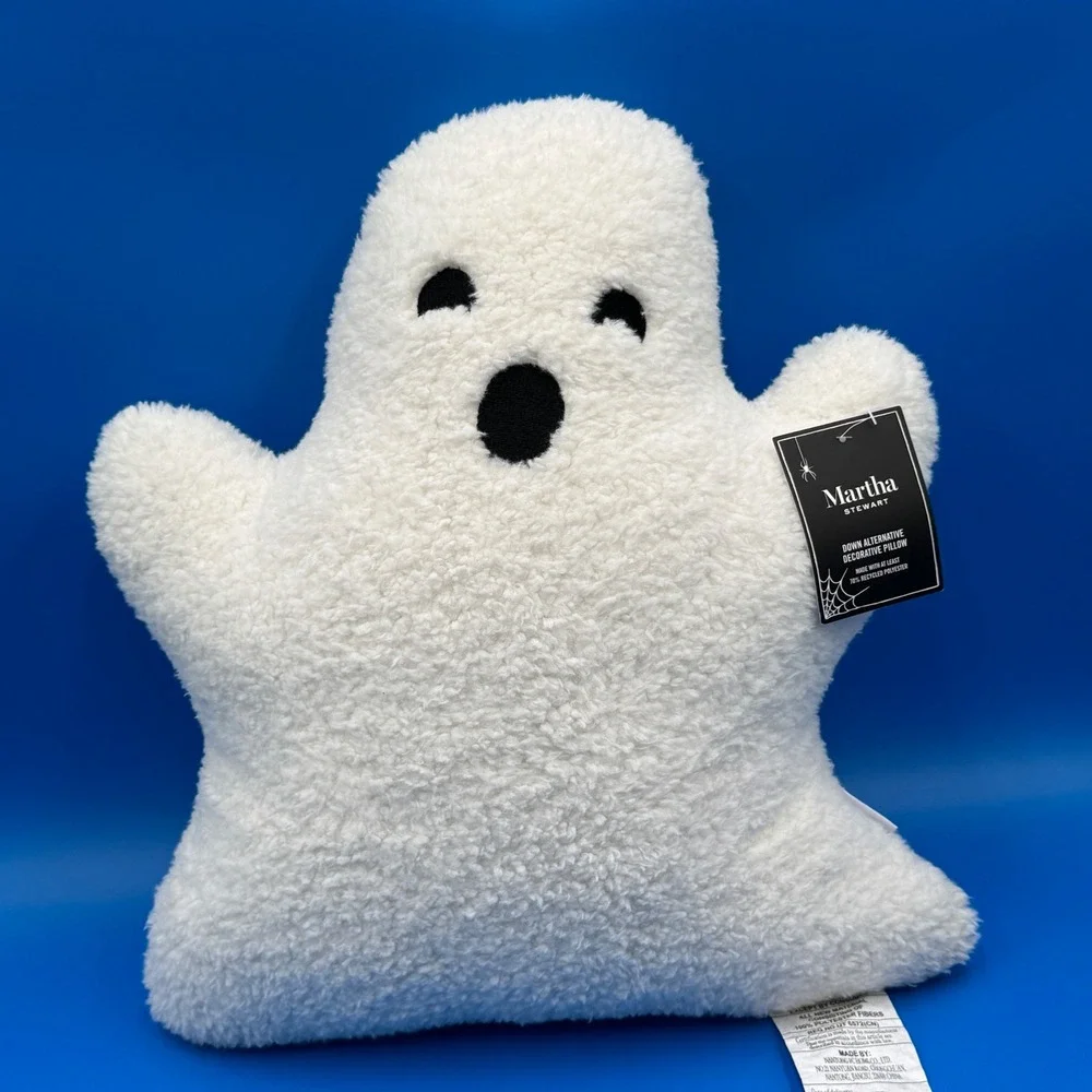 Martha Stewart Halloween Ghost Pillow Plush Down Alternative Decorative Pillow